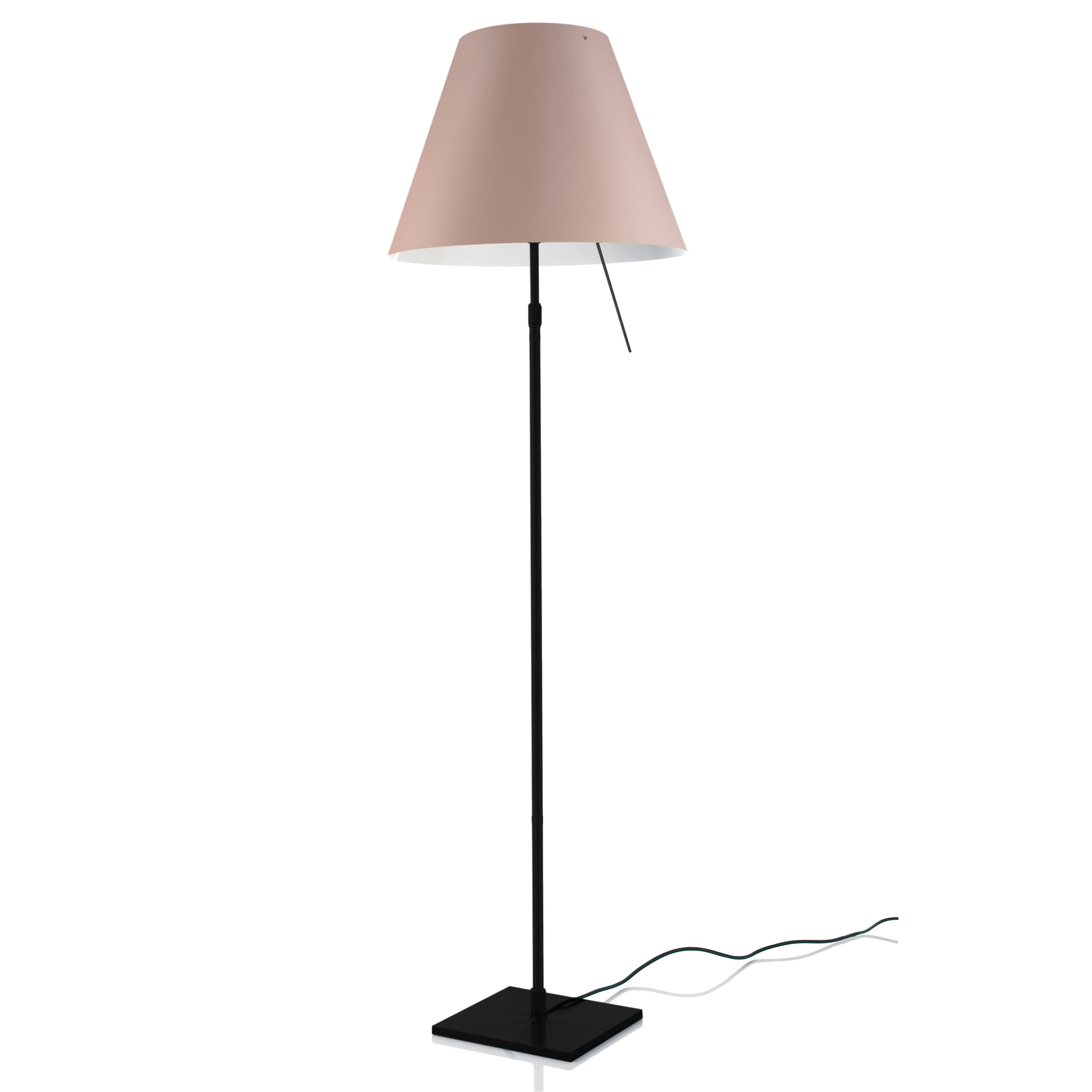 Luceplan Costanza vloerlamp telescopisch met dimmer zwart/Soft Skin |  Flinders