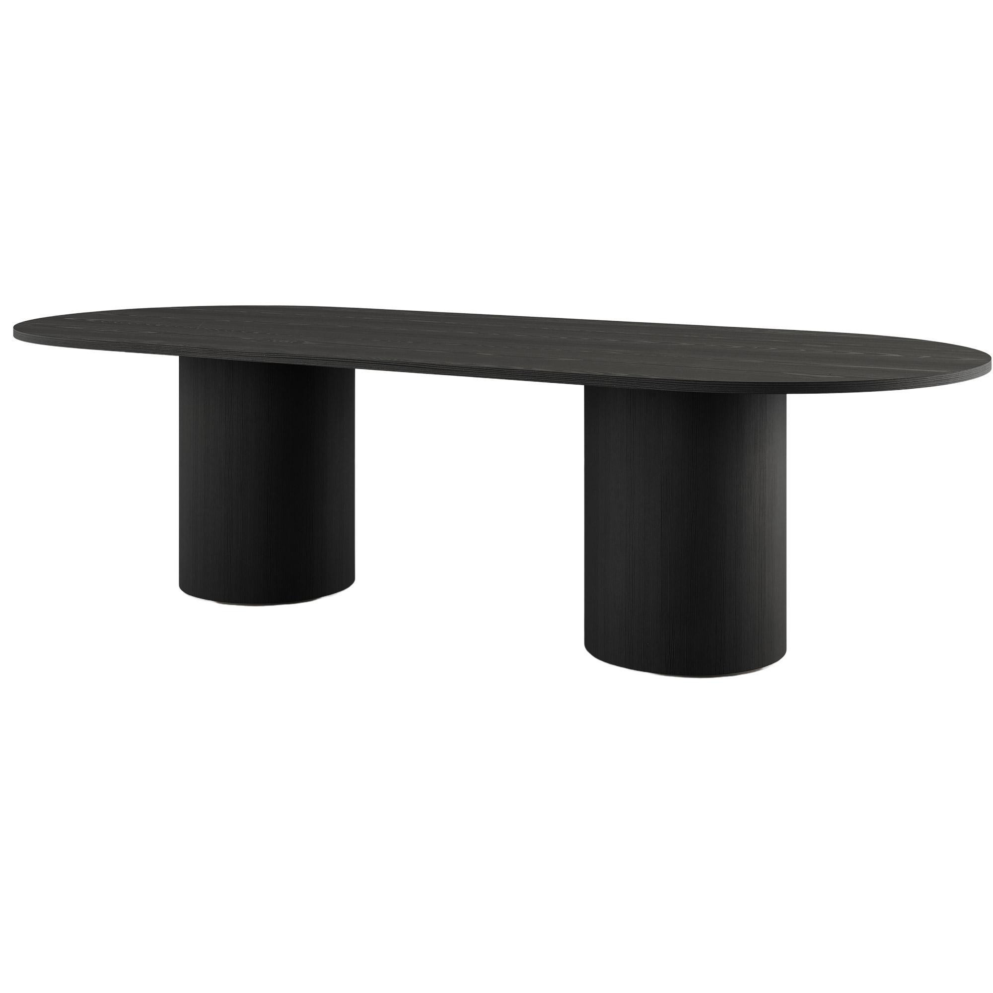 Occony Kami Round tafel 240x120 essen carbon black | Flinders