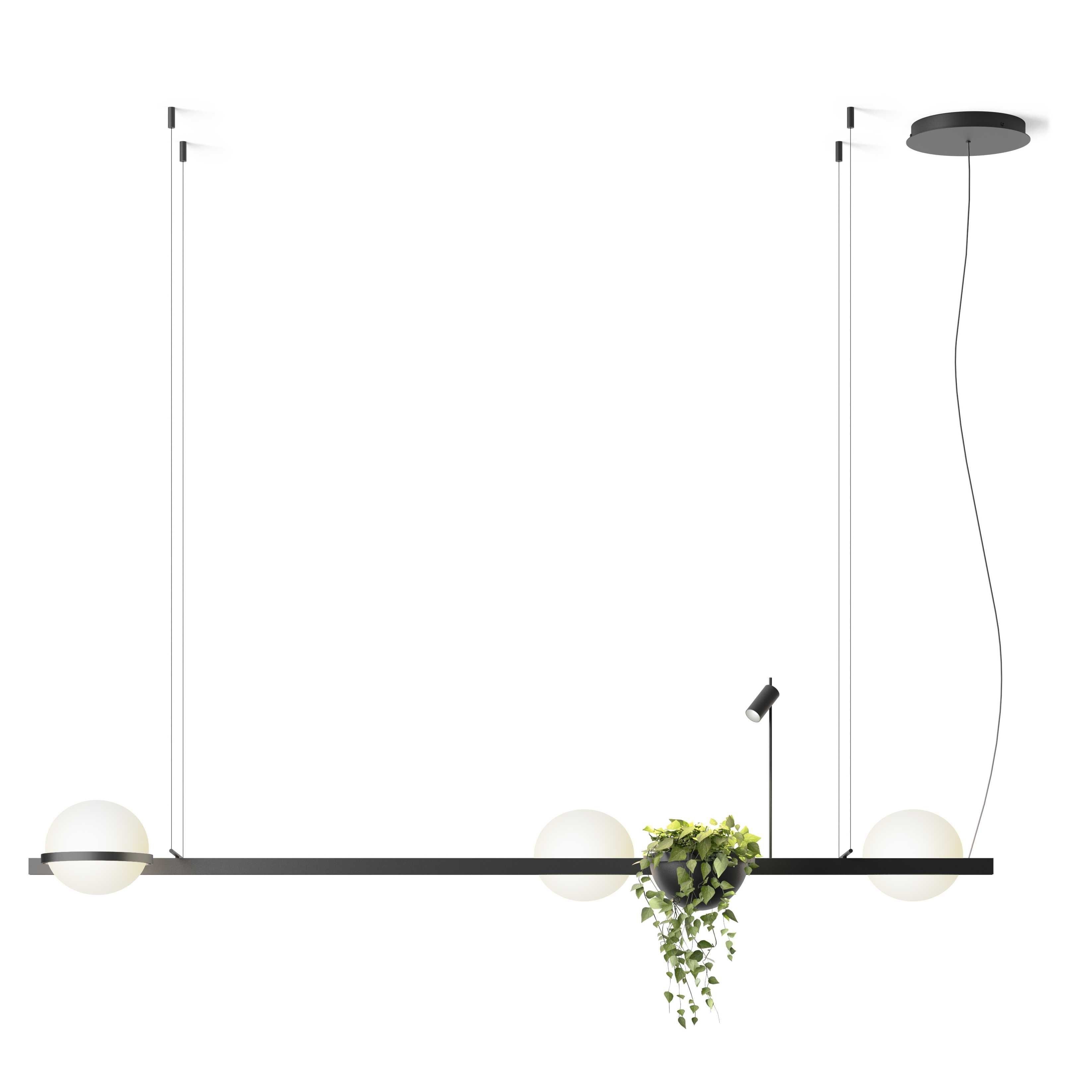 Vibia hanglamp LED met plantenbak mat grijs | Flinders