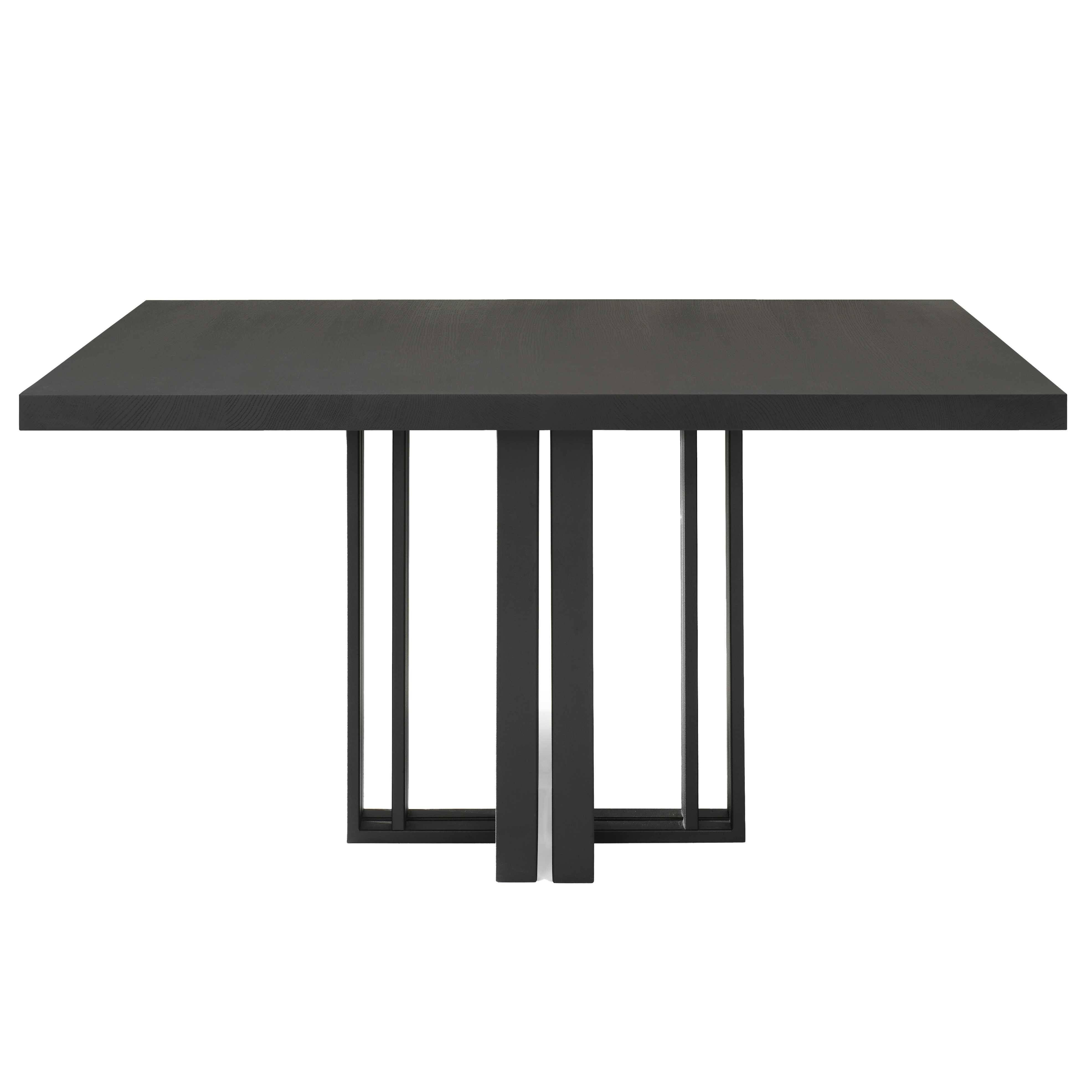 QLiv T2 tafel 140x140 Coal Black Eiken | Flinders