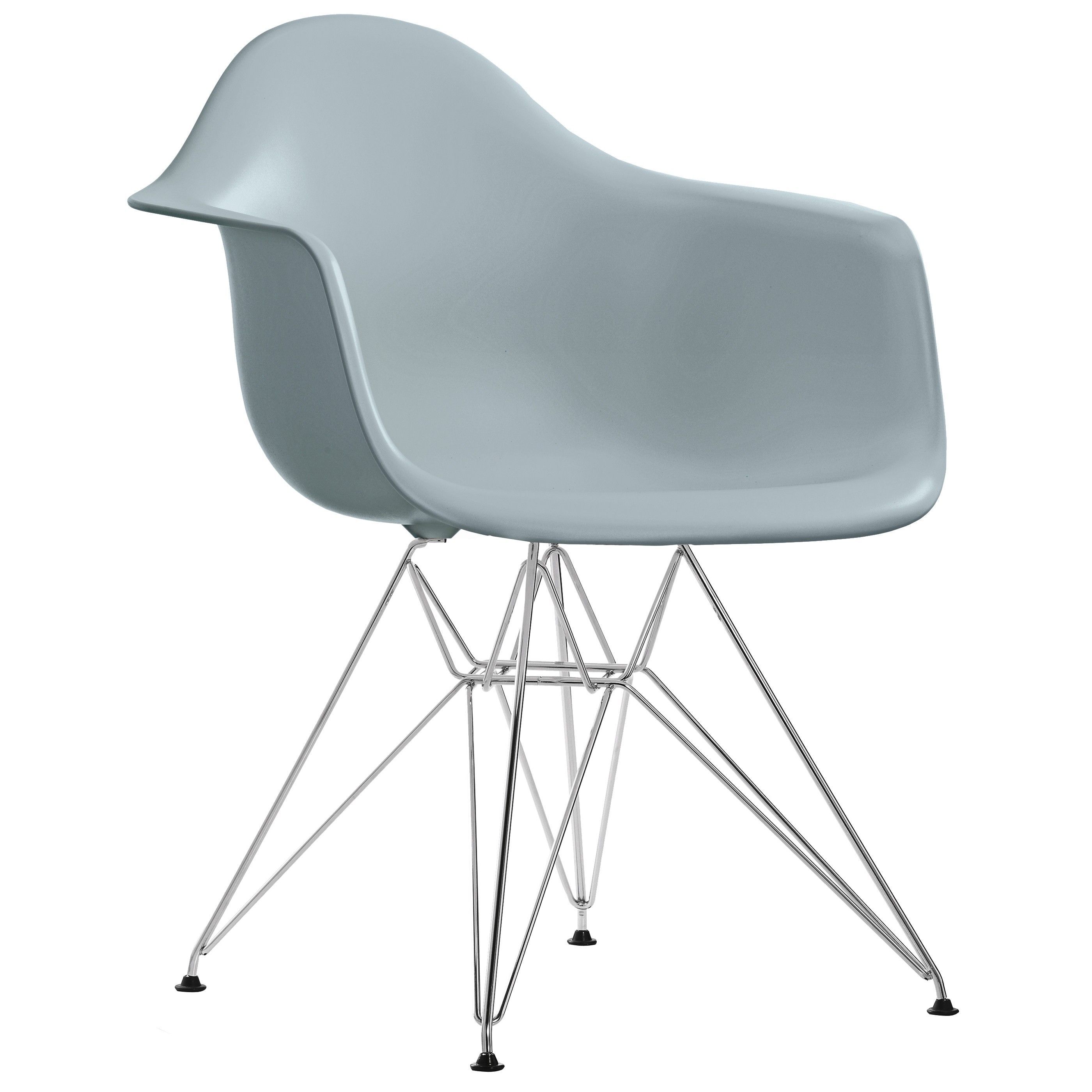 Vitra Eames DAR stoel verchroomd onderstel, pebble | Flinders