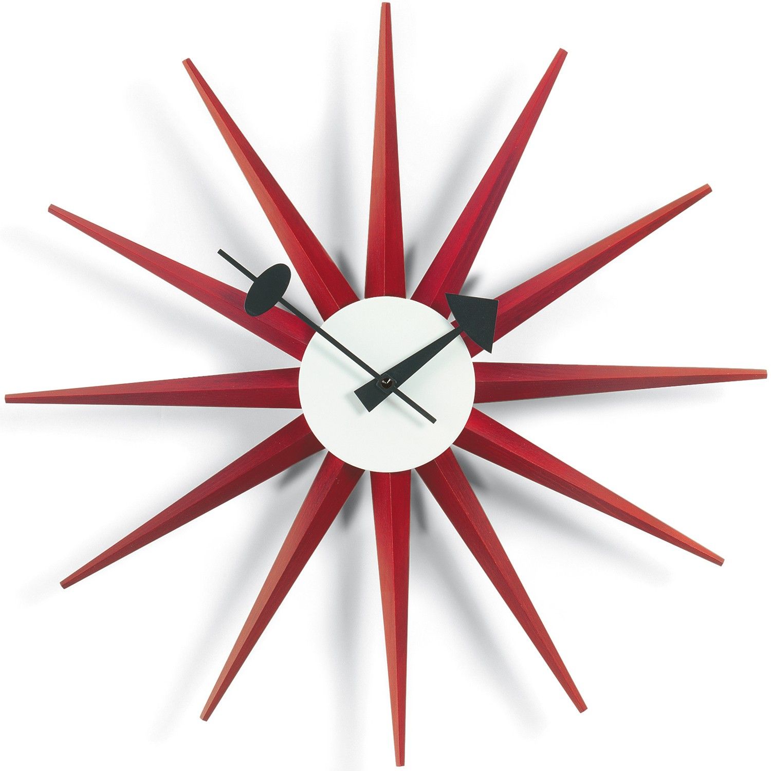 Demon genetisch Oplossen Vitra Sunburst Clock klok rood | Flinders