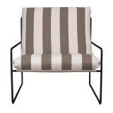 2193 Desert lounge fauteuil stripe black chocolate