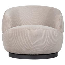 BePureHome Woolly draaifauteuil naturel gemeleerd | Flinders