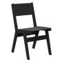 Alfresco tuinstoel solid back Black