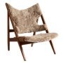 Knitting fauteuil walnoot Sheepskin Sahara