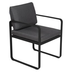 Bellevie Dining Armchair tuinstoel kussen antraciet Liquorice