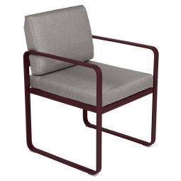 Bellevie Dining Armchair tuinstoel kussen grey taupe Black Cherry