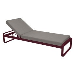 Bellevie ligbed kussen grey taupe Black Cherry