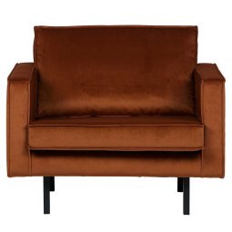 Rodeo Velvet fauteuil roest