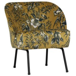 Vogue fauteuil fluweel poppy mosterd