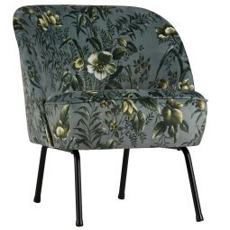 Vogue fauteuil fluweel poppy grijs