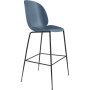 Beetle Chair barkruk 75cm met zwart onderstel blauwgrijs