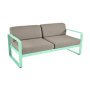 Bellevie 2-zits loungebank kussen grey taupe Opaline Green