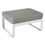 Bellevie hocker kussen grey taupe Cotton White