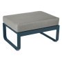 Bellevie hocker kussen grey taupe Acapulco Blue