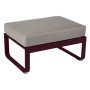 Bellevie hocker kussen grey taupe Black Cherry