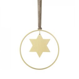 Kitai kerst ornament set van 4 gold stars