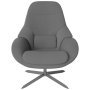 Saga fauteuil grijs, chroom onderstel