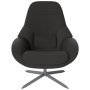 Saga fauteuil charcoal, chroom onderstel