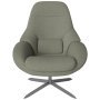 Saga fauteuil groen, chroom onderstel