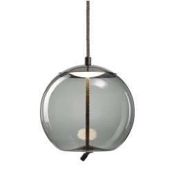 Knot Sfera hanglamp Ø30 LED small rookgrijs - chroom zwart