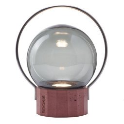 Sfera tafellamp LED oplaadbaar small rookgrijs staal terra