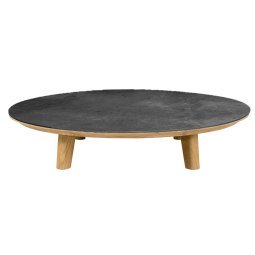 Aspect salontafel 144 rond tafelblad keramiek zwart