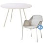 Breeze tuinset Area tuintafel 110 + 4 Breeze tuinstoelen White Grey