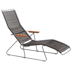 Click Sunlounger ligstoel black