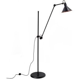 Lampe Gras N215 L vloerlamp zwart met koper