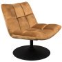 Bar fauteuil draaifauteuil velvet goudbruin