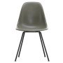 Eames DSX Fiberglass stoel zwart, raw umber