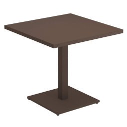 Round tuintafel vierkant 80x80 indian brown