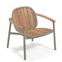 Twins fauteuil alu teak grey/green