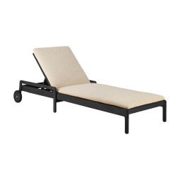 Jack outdoor ligstoel teak zwart