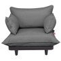 Paletti fauteuil met armleuning Rock grey