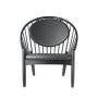 J166 fauteuil eiken zwart zitting zwart
