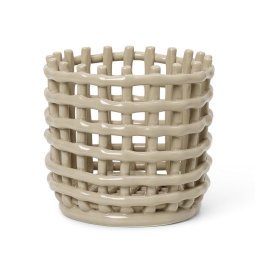 Ceramic basket opbergmand small Cashmere