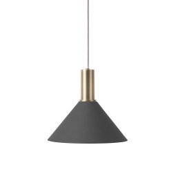 Cone Black hanglamp klein messing