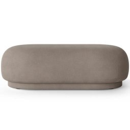 Rico Ottoman brushed poef warm grey