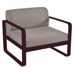 Bellevie fauteuil kussen grey taupe Black Cherry