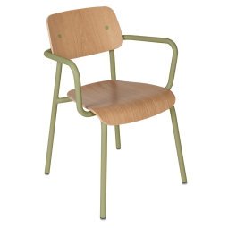 Studie eetkamerstoel met arm eiken Indoor Willow Green