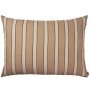 Brown Cotton kussen 80x60 stripe