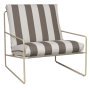 Desert lounge fauteuil stripe cash chocolate