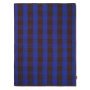 Grand quilted plaid 170x120 Chocolate/Bright blue