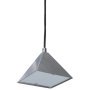 Kare hanglamp Tumbled Stainless steel