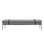 Turn Daybed bank Cotton met zwarte band, grijs