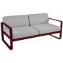 Bellevie 2-zits loungebank kussen flannelgrijs Black Cherry