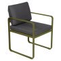 Bellevie Dining Armchair tuinstoel kussen antraciet Pesto